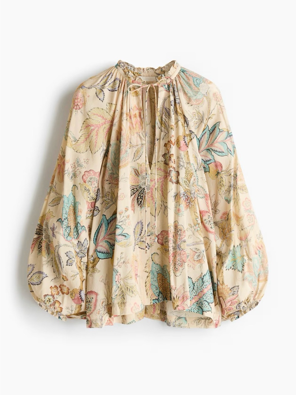 H&M Oversized Cotton-Blend Blouse